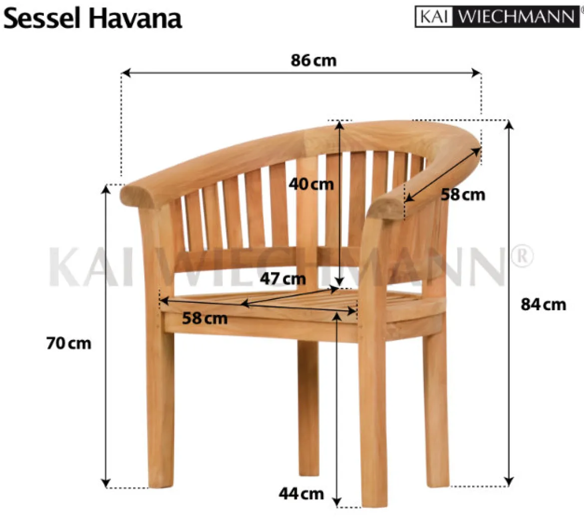 Teak Bananensessel Havana