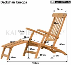 Teak Deckchair Europa