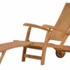 Teak Deckchair mit Rad Brighton