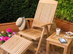 Teak Fußhocker Brighton