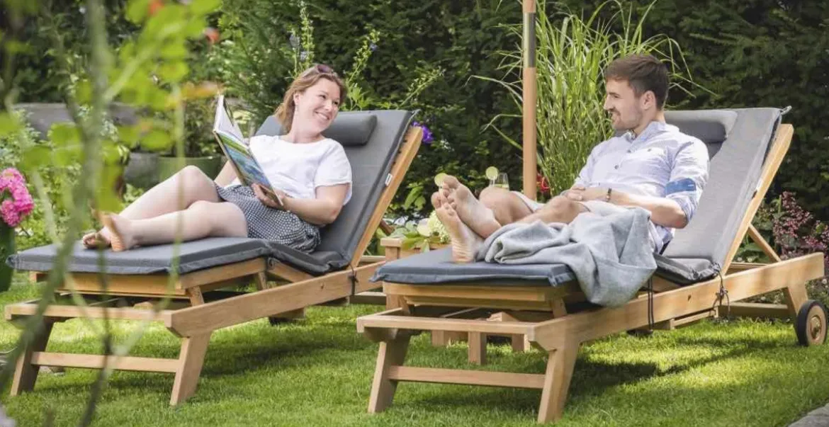 Teak Gartenliege Brighton