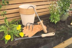 Teak Gartenwerkzeug 3er Set Neapel
