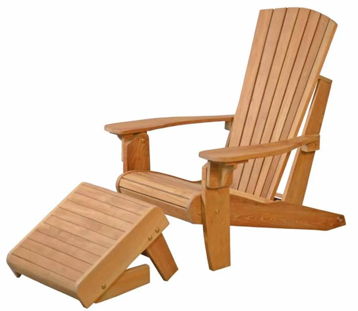 Teak Hocker zum Hamburger Alstersessel