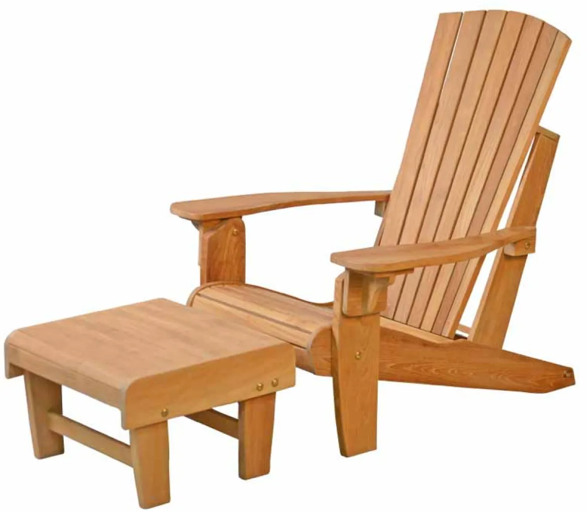 Teak Hocker zum Hamburger Alstersessel