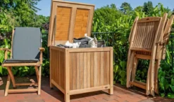 Teak Kissentruhe Catania klein