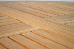 Teak Klapptisch Brighton rund Kreuzoptik
