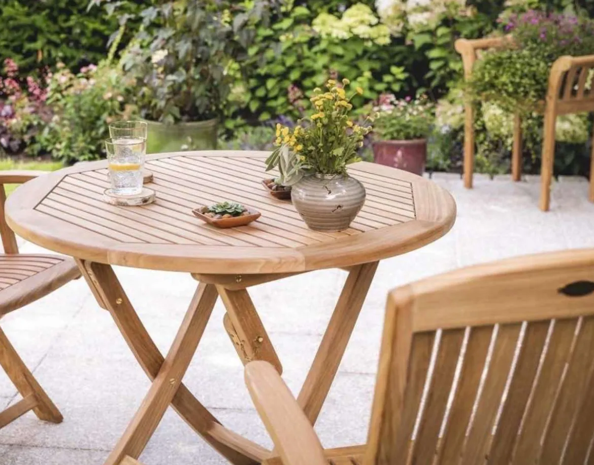 Teak Klapptisch Brighton rund