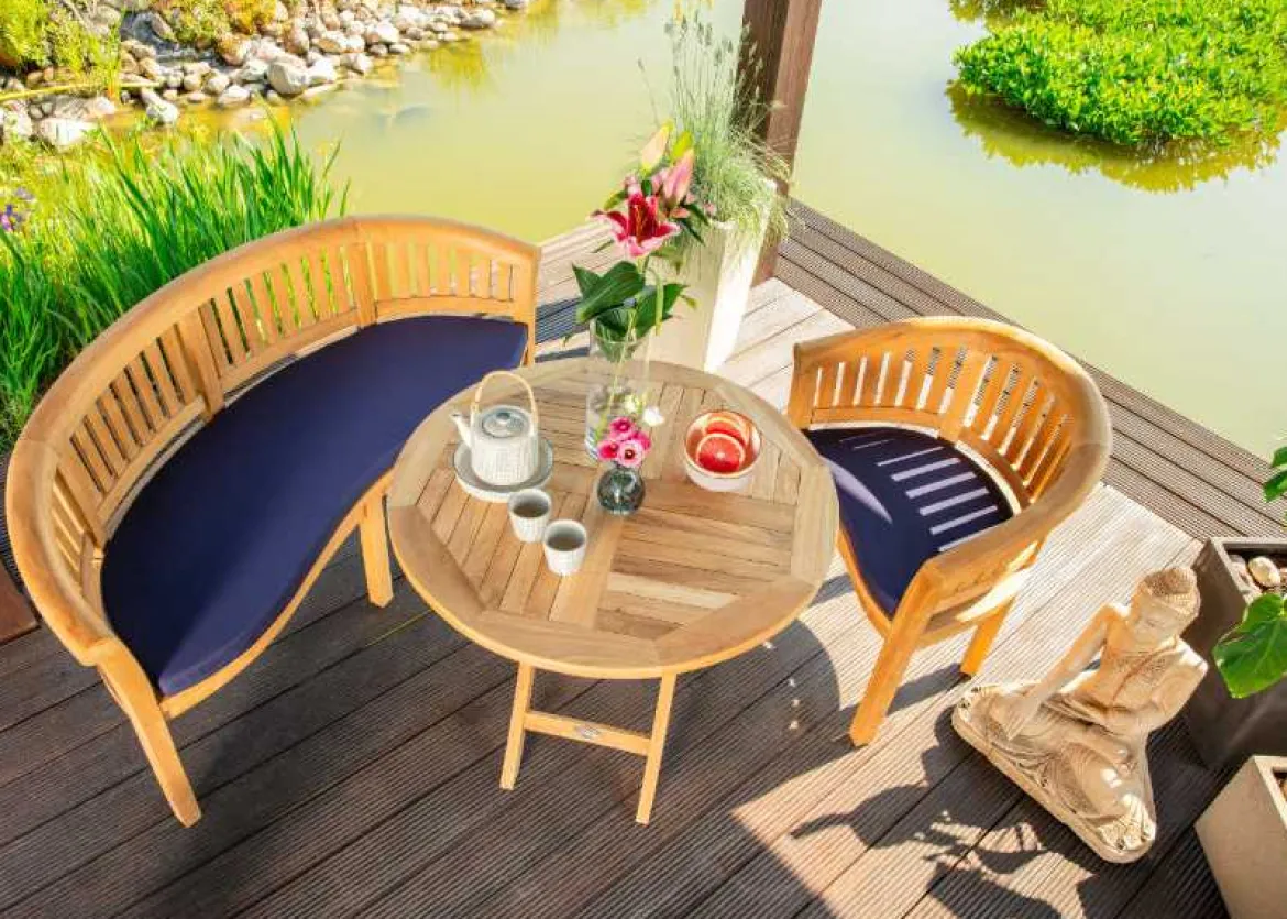 Teak Klapptisch rund Ravenna 120 cm