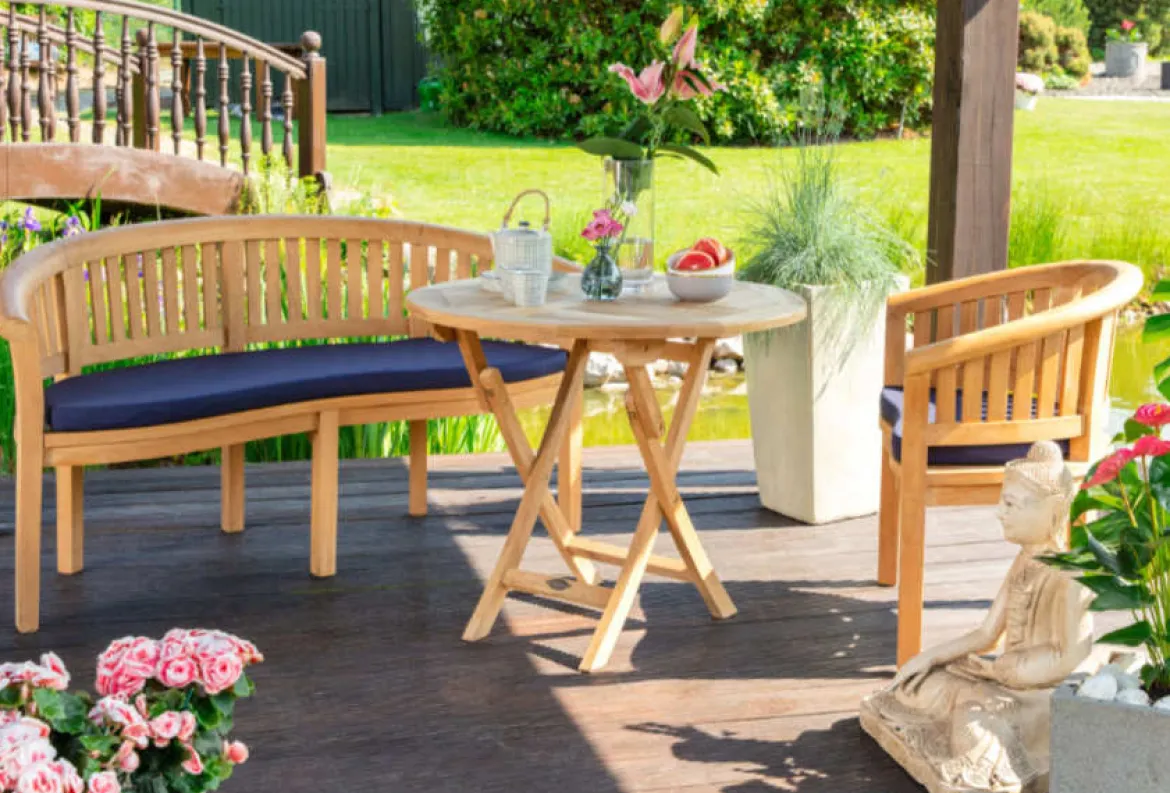Teak Klapptisch rund Ravenna 120 cm