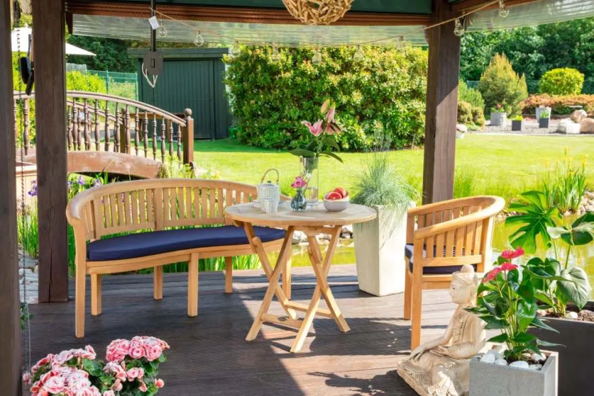 Teak Klapptisch rund Ravenna