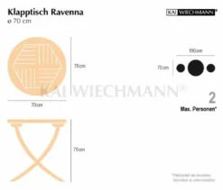 Teak Klapptisch rund Ravenna