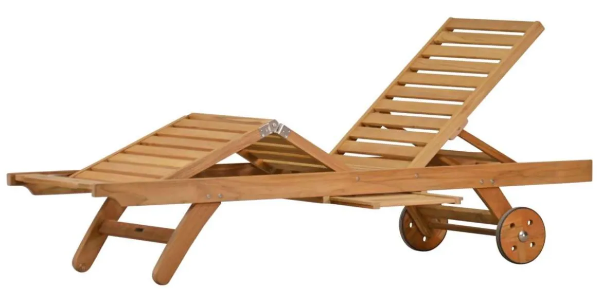 Teak Liege Savona mit Knick
