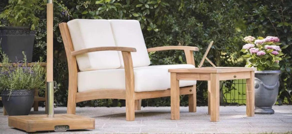Teak Lounge Sofa 2-Sitzer Paderno