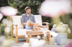 Teak Lounge Sofa 2-Sitzer Paderno