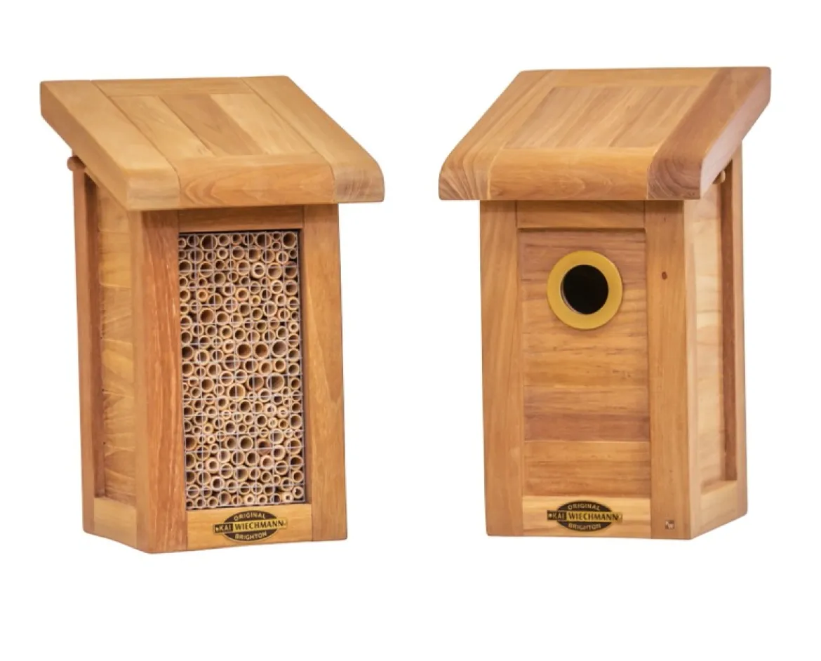 Teak Nistkasten Set Doppelkoje