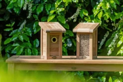 Teak Nistkasten Set Doppelkoje