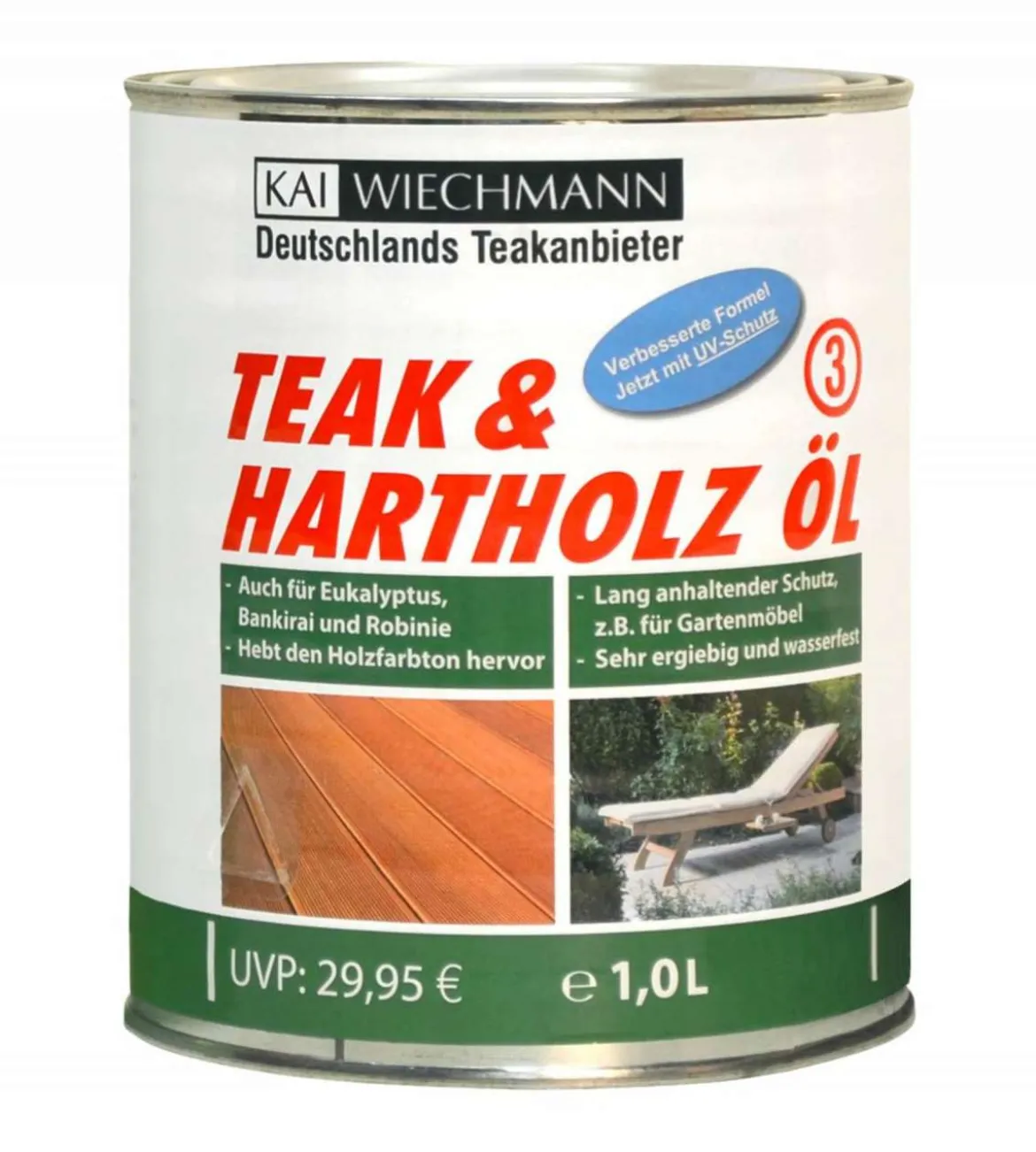 Teakpflege 3 Teak & Hartholz Öl