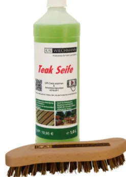 Teakseife mit hochwertiger Profi-Bürste