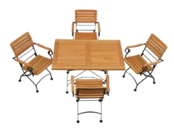 Teak Sitzgruppe Bellevue eckig 1-8 Personen mit Klappfunktion