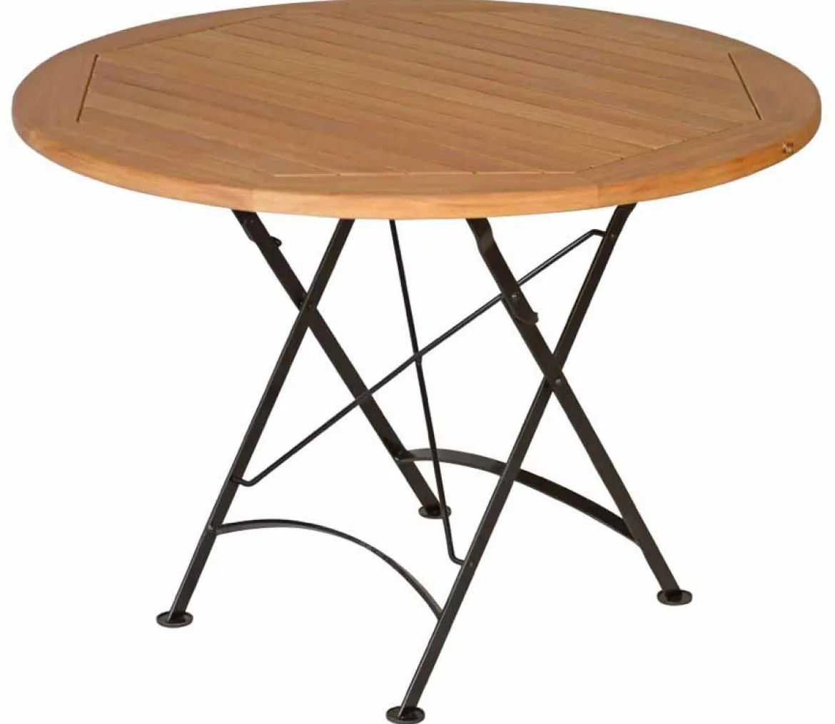 Teak Sitzgruppe Bellevue rund 1-5 Personen mit Klappfunktion
