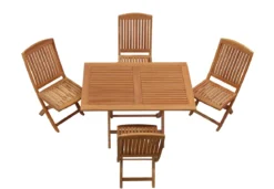Teak Sitzgruppe Brighton eckig 1-4 Personen mit Klappfunktion