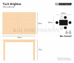 Teak Sitzgruppe Brighton mit Sesseln 1-8 Personen