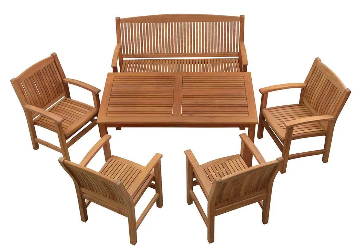 Teak Sitzgruppe Brighton mit Sesseln 1-8 Personen