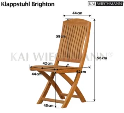 Teak Sitzgruppe Brighton mit Klappstühlen 1-8 Personen