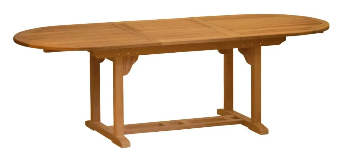 Teak Sitzgruppe Brighton oval 6-12 Personen mit Ausziehfunktion