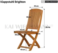 Teak Sitzgruppe Brighton rund 1-4 Personen mit Klappfunktion