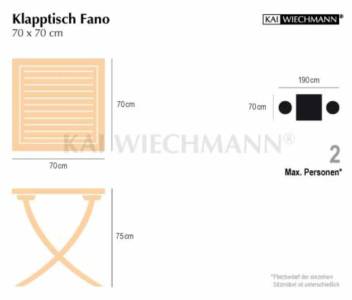 Teak Sitzgruppe Fano und Portofino 1-4 Personen mit Klappfunktion