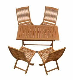 Teak Sitzgruppe Fano und Portofino 1-4 Personen mit Klappfunktion
