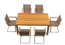 Teak Sitzgruppe Hamilton eckig und Bolton 4-10 Personen