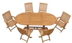 Teak Sitzgruppe Orvieto und Portofino 4-10 Personen mit Ausziehfunktion