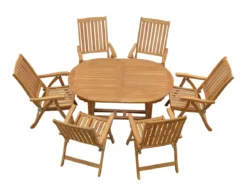 Teak Sitzgruppe Orvieto und Pisa 4-10 Personen mit Ausziehfunktion