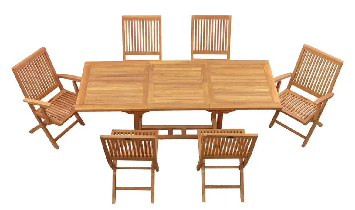 Teak Sitzgruppe Tivoli und Vitello 4-10 Personen mit Ausziehfunktion