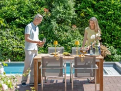 Teak Tisch Edelstahl Triton