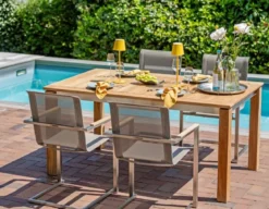 Teak Tisch Edelstahl Triton