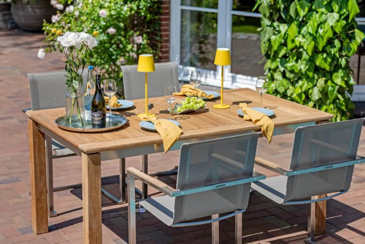 Teak Tisch Edelstahl Triton