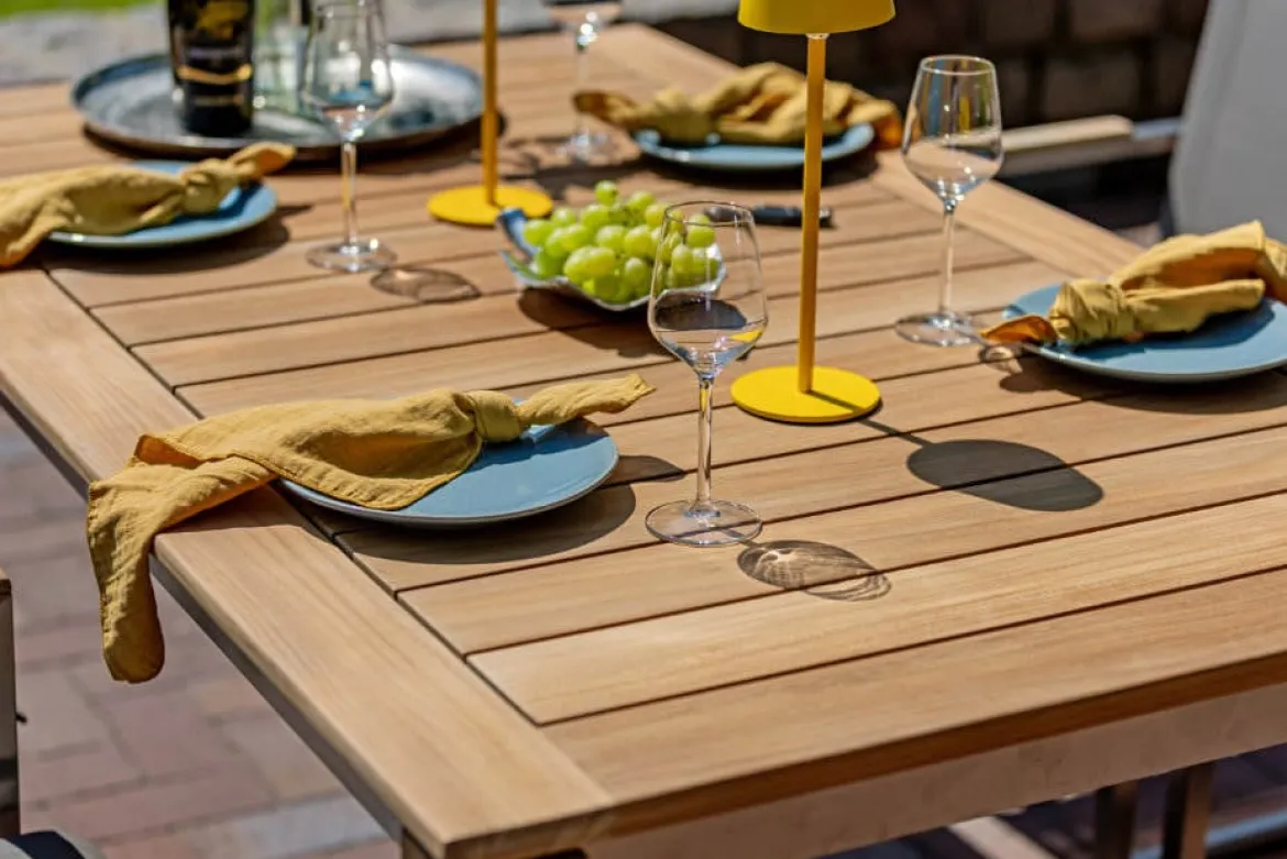 Teak Tisch Edelstahl Triton
