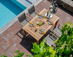 Teak Tisch Edelstahl Triton