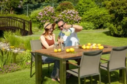 Teak Tisch Hamilton Edelstahl