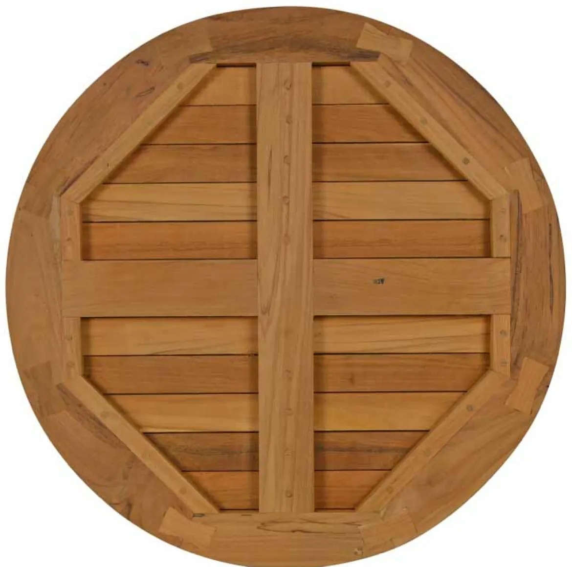 Teaktischplatte rund 60 cm Durchmesser